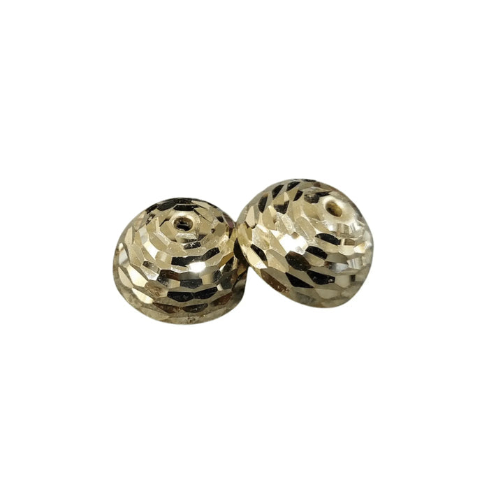 10 MM 18k Gold Bead Half Round - K Jewelry Accessories