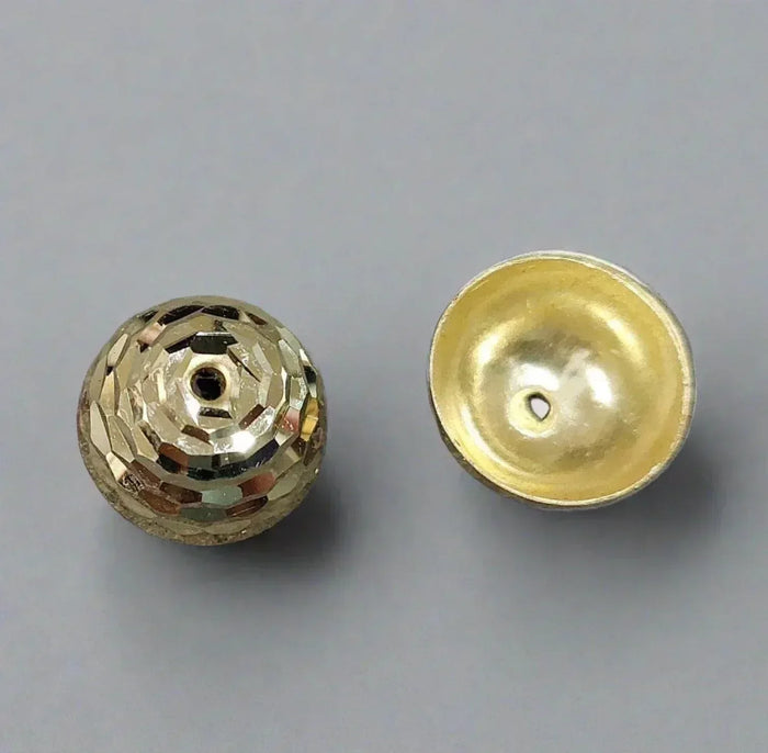 10 MM 18k Gold Bead Half Round - K Jewelry Accessories