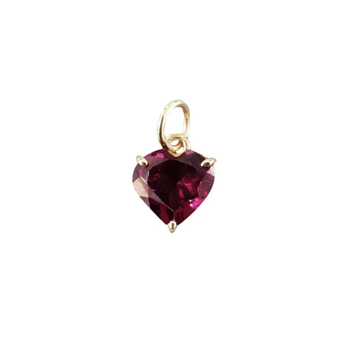 100% Natural January Birthstone Pendant - 14k Gold Rhodolite Garnet for Women - K Jewelry Accessories