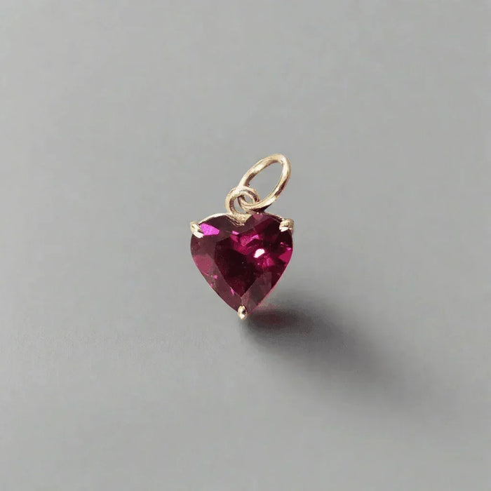100% Natural January Birthstone Pendant - 14k Gold Rhodolite Garnet for Women - K Jewelry Accessories