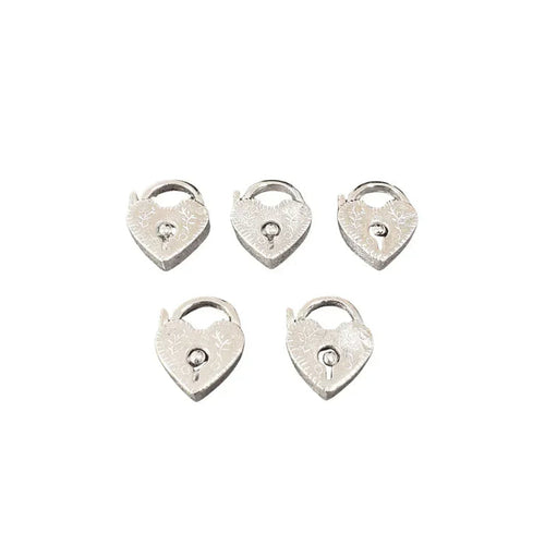 11 mm 925 Silver Heart Padlock Clasp - K Jewelry Accessories