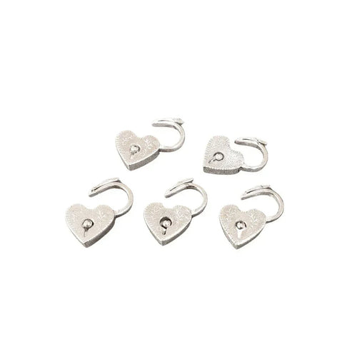 11 mm 925 Silver Heart Padlock Clasp - K Jewelry Accessories