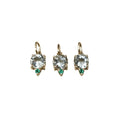 14k Aquamarine Pendant Gold With Green Emerald Stones - K Jewelry Accessories
