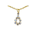 14k Beautiful Gold Rainbow moonstone Pendant Charm - K Jewelry Accessories