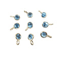 14k Blue Topaz Charm Gold - K Jewelry Accessories
