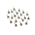 14k Gold 4 mm Round Rainbow Moonstone Charm - K Jewelry Accessories