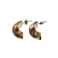 14k Gold Ametrine Quartz Hoop Earrings: Dainty Gemstone Jewelry