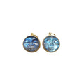 14k Gold Blue Carving Smiling Face Labradorite Pendant - K Jewelry Accessories