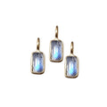 14k Gold Blue Rainbow Moonstone Charm - K Jewelry Accessories