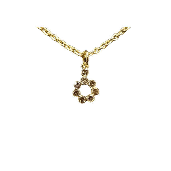14k Gold Brown Diamond Pendant Necklace - K Jewelry Accessories