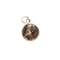 14k Gold Champagne Quartz Round Stone Pendant - K Jewelry Accessories