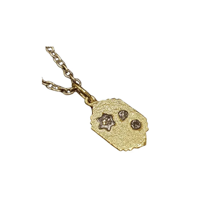 14k Gold Dainty Oxidized Necklace Star shape - K Jewelry Accessories