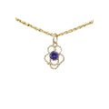 14k Gold Dainty Tanzanite Necklace Charm Pendant - K Jewelry Accessories