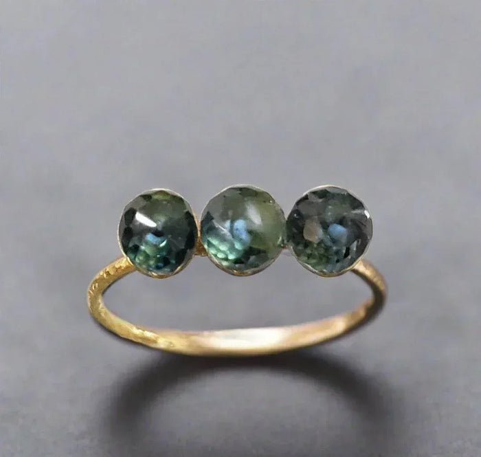 14K Gold Drilled London Blue Topaz Ring - K Jewelry Accessories