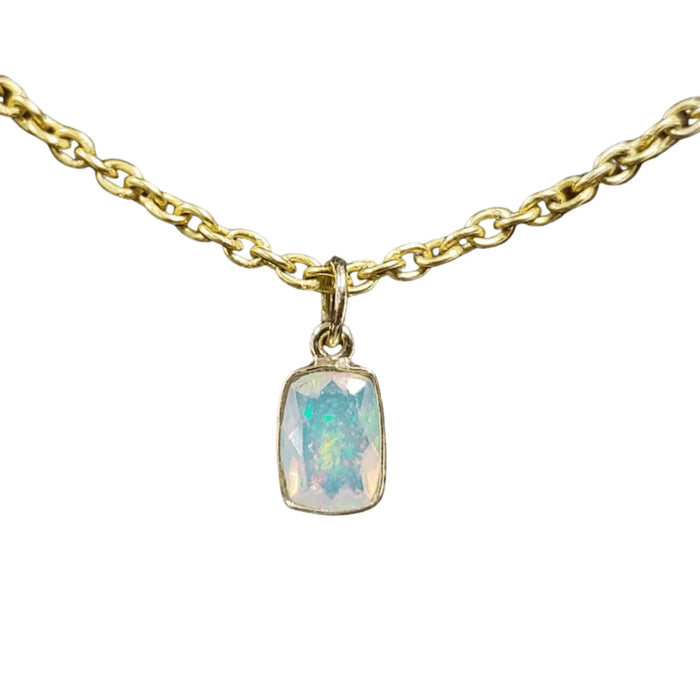 14k Gold Ethiopian Opal Pendant Charm For Women - K Jewelry Accessories