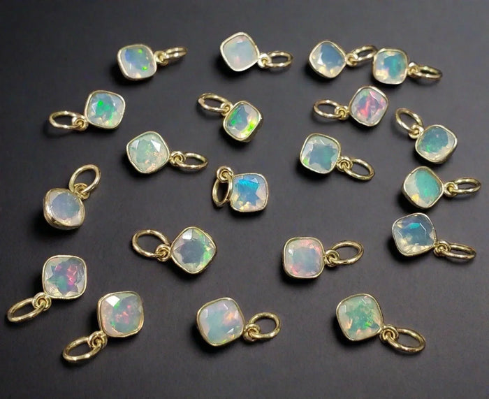 14k Gold Ethiopian Opal Pendant For women - K Jewelry Accessories
