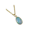 14k Gold Ethiopian Opal Pendant • Rose Cut Opal Necklace - K Jewelry Accessories