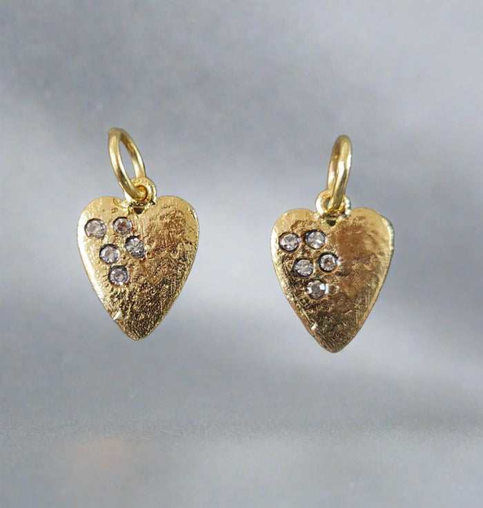 14k Gold heart Diamond Pendant Beautiful Charm - K Jewelry Accessories