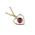 14k Gold Heart Pendant: Pink Tourmaline Cabochon Necklace - K Jewelry Accessories