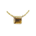 14k Gold Honey Quartz Charm Pendant connector for women - K Jewelry Accessories