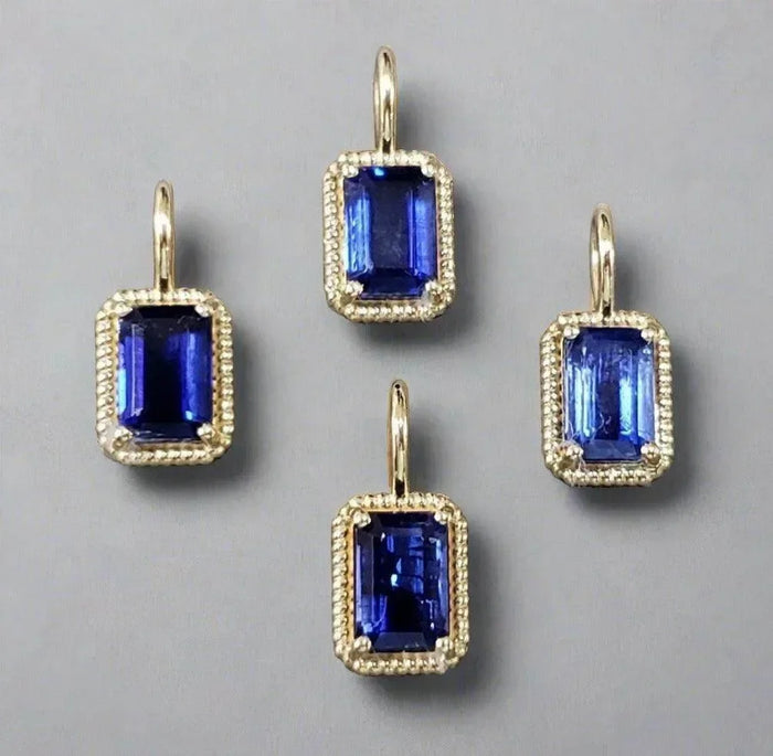 14k Gold Kyanite Necklace Charm for women - K Jewelry Accessories