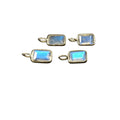 14k Gold Labradorite Pendant Baguette Charm - K Jewelry Accessories