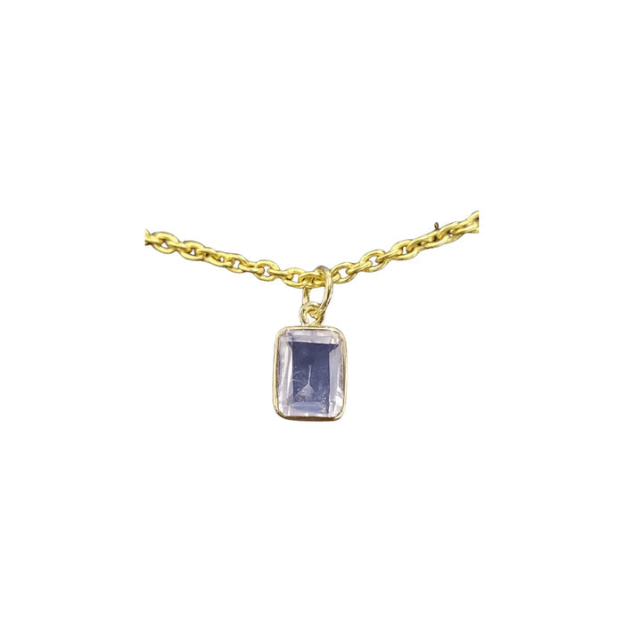 14k Gold Lavender Quartz Pendant Made with Natural Stones - K Jewelry Accessories
