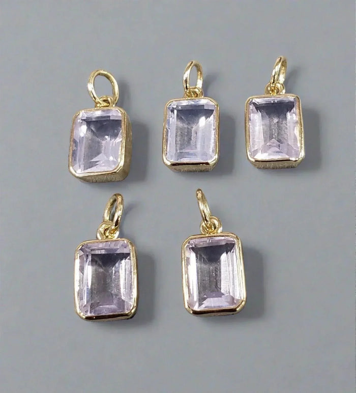 14k Gold Lavender Quartz Pendant Made with Natural Stones - K Jewelry Accessories