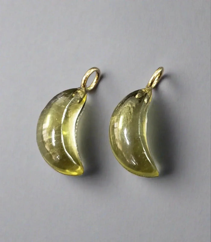14k Gold Lemon Pendant- Natural Quartz - K Jewelry Accessories