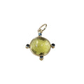 14k Gold Lemon Quartz & London Blue Topaz Pendant - K Jewelry Accessories