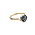 14k Gold London Blue Topaz Heart Ring - K Jewelry Accessories