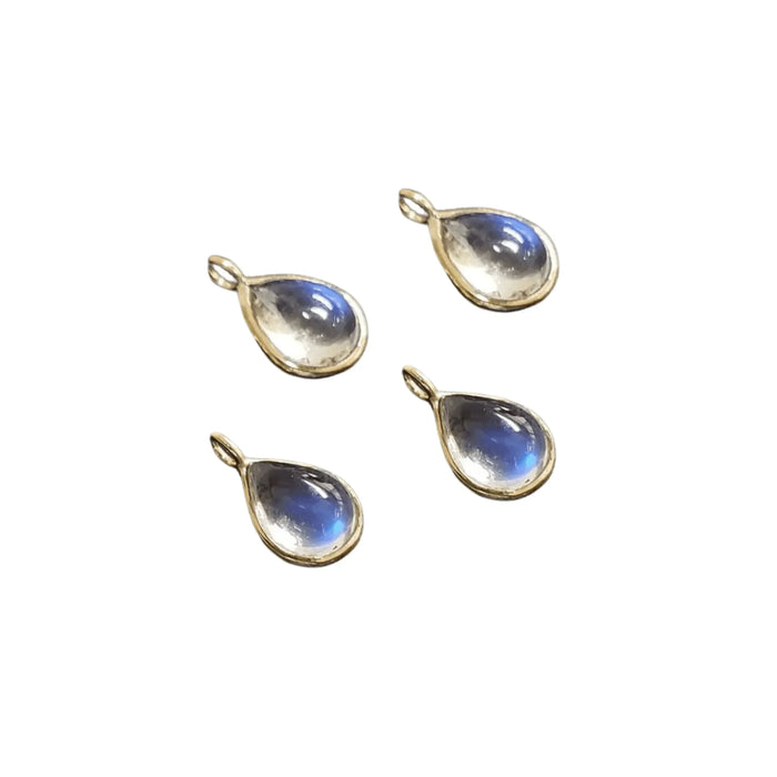 14k Gold Moonstone Charm Blue Rainbow - K Jewelry Accessories