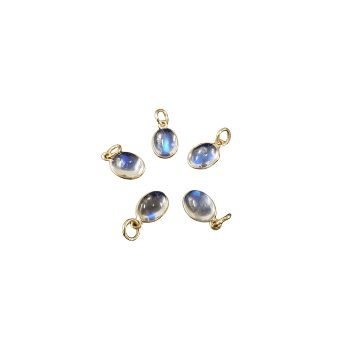 14k Gold Moonstone Pendant Rainbow Dainty - K Jewelry Accessories