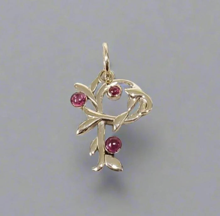 14k Gold Natural Spinel Pendant Necklace