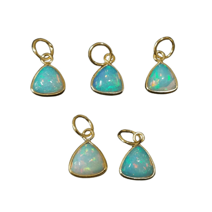 14k Gold Opal Charm Pendant - K Jewelry Accessories