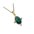 14k Gold Opal Pendant – Ethiopian Fire Opal Necklace - K Jewelry Accessories