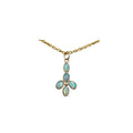14k Gold Opal Pendant Flower Shape Elegant Piece - K Jewelry Accessories