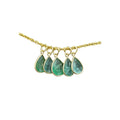 14k Gold Pear Zambian Emerald Pendant - K Jewelry Accessories