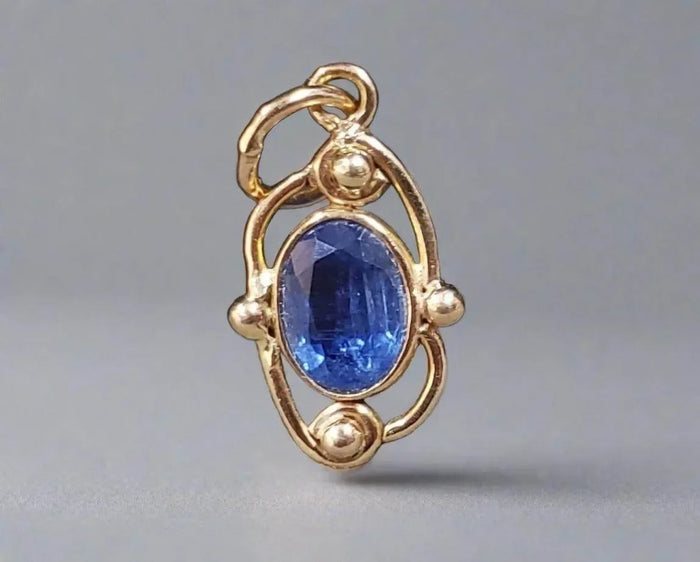 14k Gold Pendant Blue Kyanite Jewelry - K Jewelry Accessories