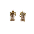 14k Gold Pink Baguette Tourmaline Affordable Gold Earrings Studs - K Jewelry Accessories