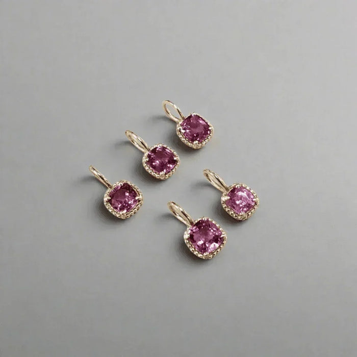 14k Gold Pink Spinel Pendant Charm - K Jewelry Accessories