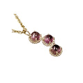 14k Gold Pink Tourmaline Charm Pendant Birthstone Jewelry - K Jewelry Accessories