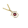 14k Gold Pink Tourmaline Charm Pendant for women - K Jewelry Accessories
