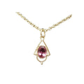 14k Gold Pink Tourmaline Dainty Pendant - K Jewelry Accessories