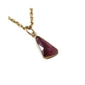 14k Gold Pink Tourmaline Pendant: Handmade Faceted Gemstone Jewelry