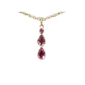 14k Gold Pink Tourmaline Pendant Necklace - K Jewelry Accessories