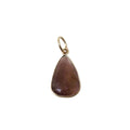 14k Gold Pink Tourmaline Pendant: Pear Gemstone, Handmade