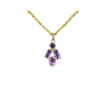 14k Gold Purple Amethyst Dainty Pendant For women - K Jewelry Accessories