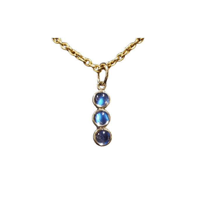 14k Gold Rainbow Moonstone Charm Pendant Minimalistic - K Jewelry Accessories
