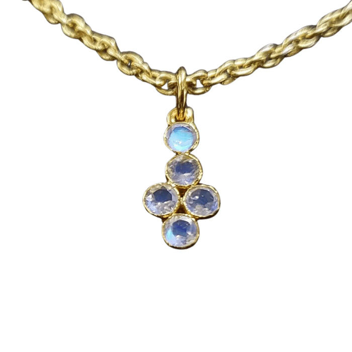 14k Gold Rainbow Moonstone Jewelry Charm Pendant - K Jewelry Accessories